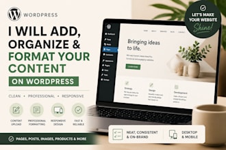 add and format content on your wordpress website