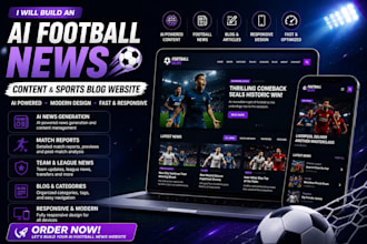 build an ai football news, content and sports blog website
