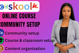 set up your skool community and upload your course