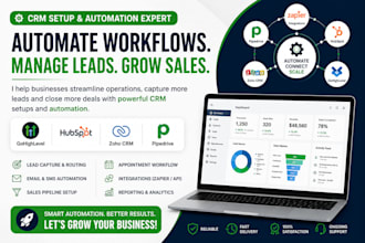 setup gohighlevel hubspot zoho pipedrive CRM automation
