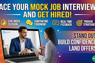run a personalized mock interview and coach you to land job offers