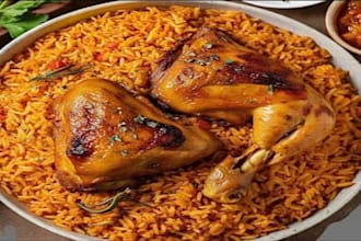 teach you how to cook jollof rice and chicken