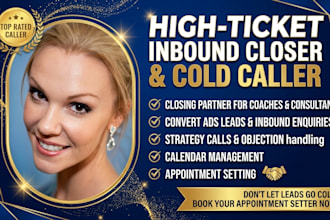 be high ticket sales closer cold calling inbound appointment setter for coaches
