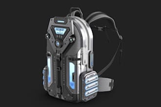 create custom 3d bag design and realistic 3d model