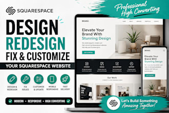 fix, redesign and customize your squarespace website