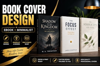 design book cover, ebook cover, minimalist book cover design