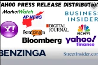 press release distribution on 8 yahoo sites with yahoo finance and news