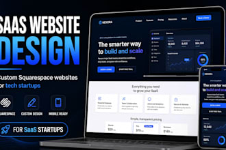 build a custom squarespace website design or redesign for saas ai tech startup