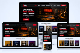 build wordpress radio station website online radio website podcast website