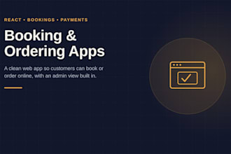 build a simple booking or ordering web app