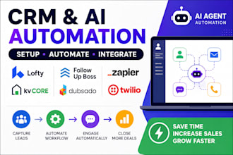 lofty kvcore servicem8 followupboss zapier ai agent dubsado twilio automation