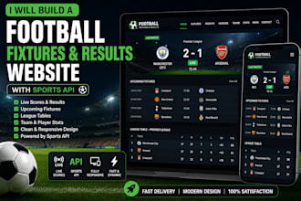 build a football fixtures and results website with sports API