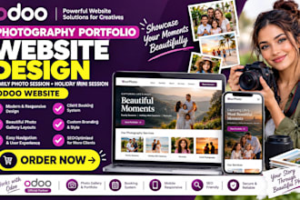 design photography portfolio website family photo session odoo website