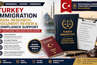 provide turkey immigration legal research document review and compliance support