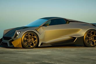 create custom 3d car and vehicle models for games, rendering, and animation