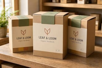 design creative box, pouch and label packaging design