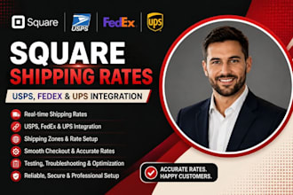 setup square shipping rates usps fedex and ups integration