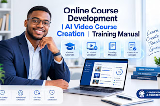 design online course development ai video course creation training manual