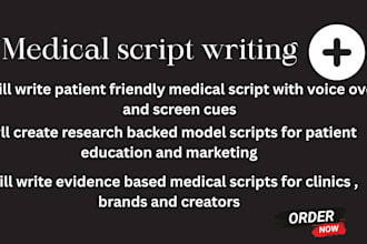 write compelling medical stories and health documentary scripts