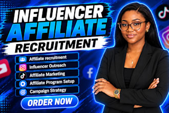 recruit affiliate influencers for your affiliate program and affiliate signup