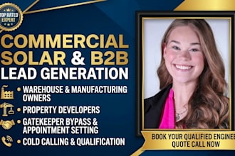 do commercial solar b2b lead generation cold calling appointment setter in US