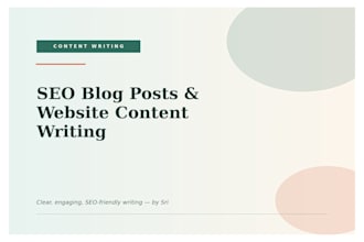 write SEO friendly blog posts and website content