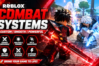 develop roblox combat systems, roblox vfx, roblox scripting, roblox scripts