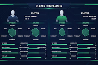 build a football statistics and player comparison website with API