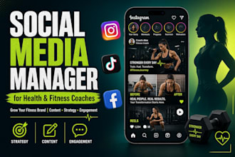 social media manager for health fitness coaches