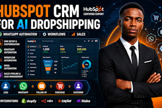 setup hubspot crm shopify for ai dropshipping brands whatsapp automation