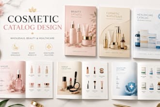 design cosmetic wholesale catelog and cosmetic product catalog and healthcare