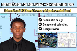 design refrigerator pcb for flyback converter emi emc esp8266 rx thermostat oled