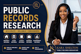 conduct public records, property records and court records research