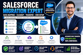 execute salesforce migration, data mapping, cleanup, transfer and CRM setup