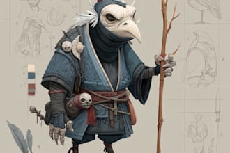 draw a realistic character concept art