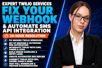 fix broken twilio webhook sms api automation
