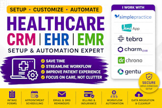 healthcare crm on simplepractice, jane app tebra emr, charm ehr