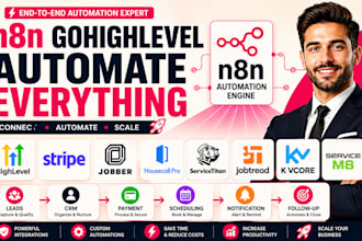 n8n gohighlevel stripe jobber housecall pro servicetitan shiftcare automation