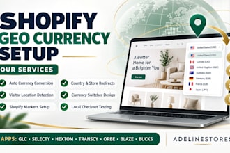 setup shopify geo currency switcher glc selecty hextom transcy orbe blaze bucks
