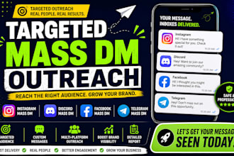 do targeted instagram discord facebook and telegram mass dm outreach