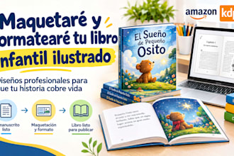 maquetaré y formatearé tu libro infantil ilustrado