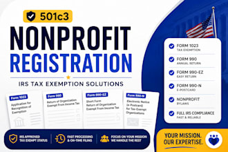 do 501c3 nonprofit registration irs tax exempt form 990, 990ez, 990n, 1023 bylaw