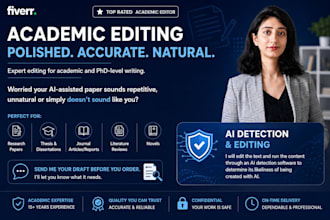 fix, edit, and humanize your ai generated scientific writing within 24 hours
