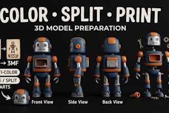 convert 2d to 3d stl 3mf bambu lab split color 3d model for multicolor printing