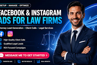 manage law firm social media marketing facebook instagram ads lead generation