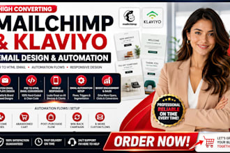 design high converting mailchimp klaviyo psd to html email automation