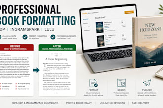 format, design and publish your amazon KDP hardcover book