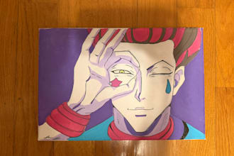 create custom made anime paintings