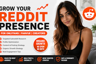 grow reddit presence via organic promotion for onlyfans fanvue and adult creator