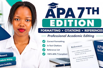 format your document in apa 7th edition, citations and references